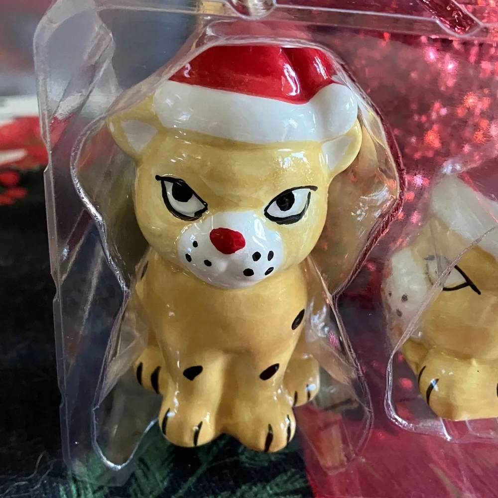 Festive Leopard Salt and Pepper Shakers
